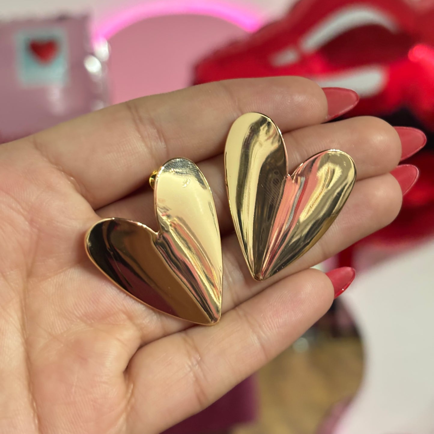 Aretes Corazón doblado