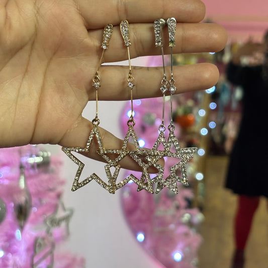 Aretes Estrellas con Brillos