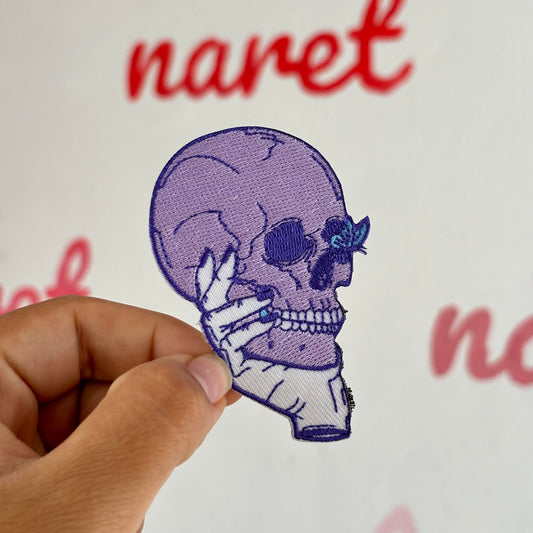 Parche Cráneo Morado