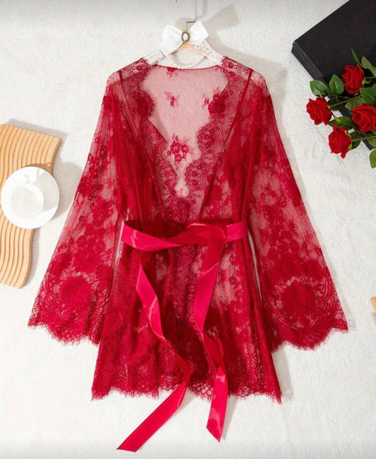 Bata Encaje Roja
