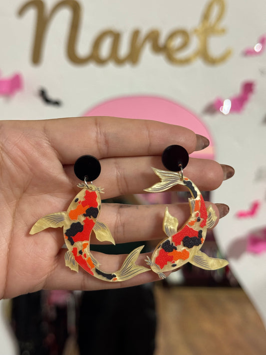 Aretes Pez Koi Acrílico
