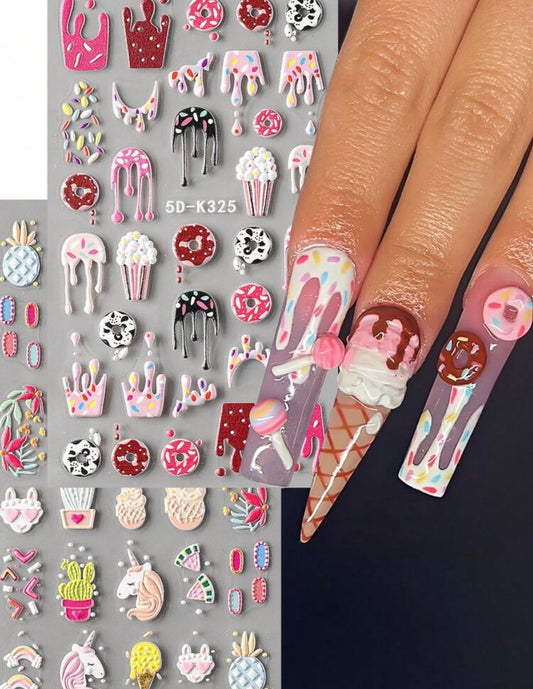 Stickers Uñas Donas