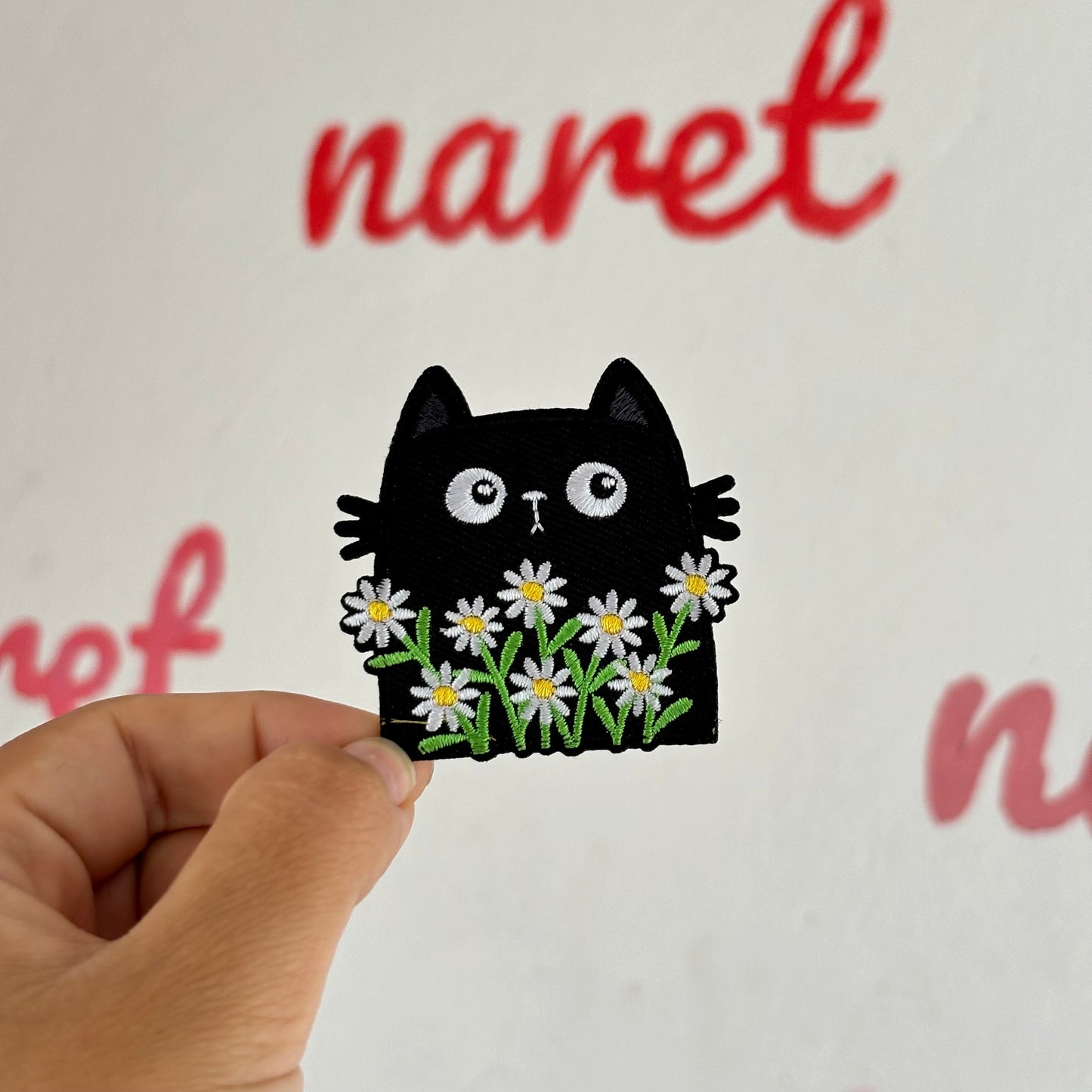 Parche Gatito y Margaritas