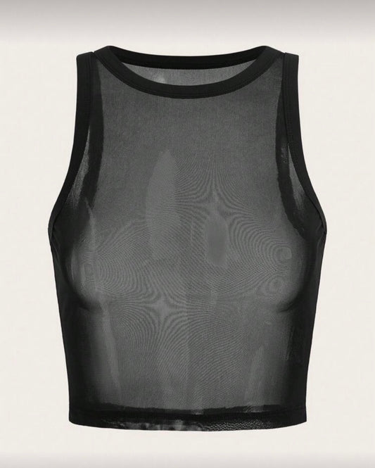 Top Mesh Sin Mangas