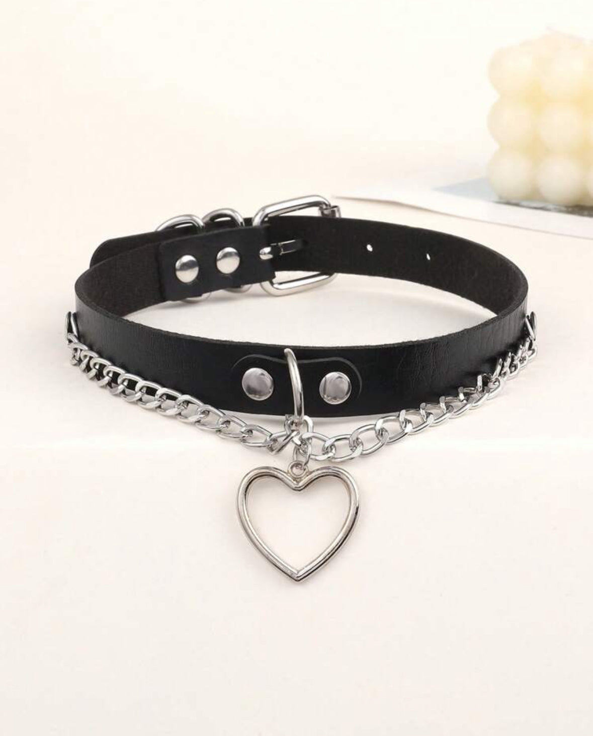 Chocker Dije Corazón y Cadena