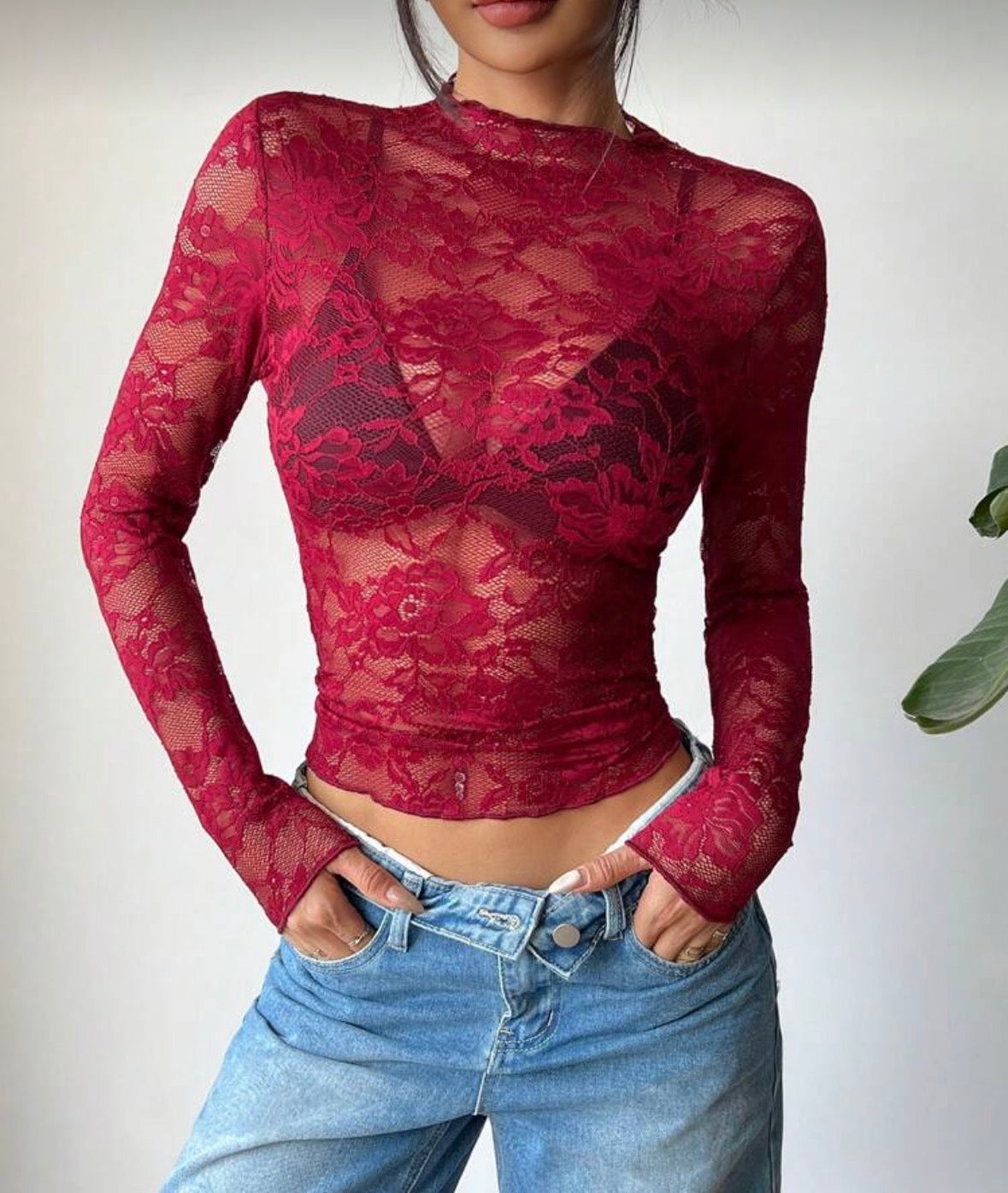 Top Encaje II Rojo