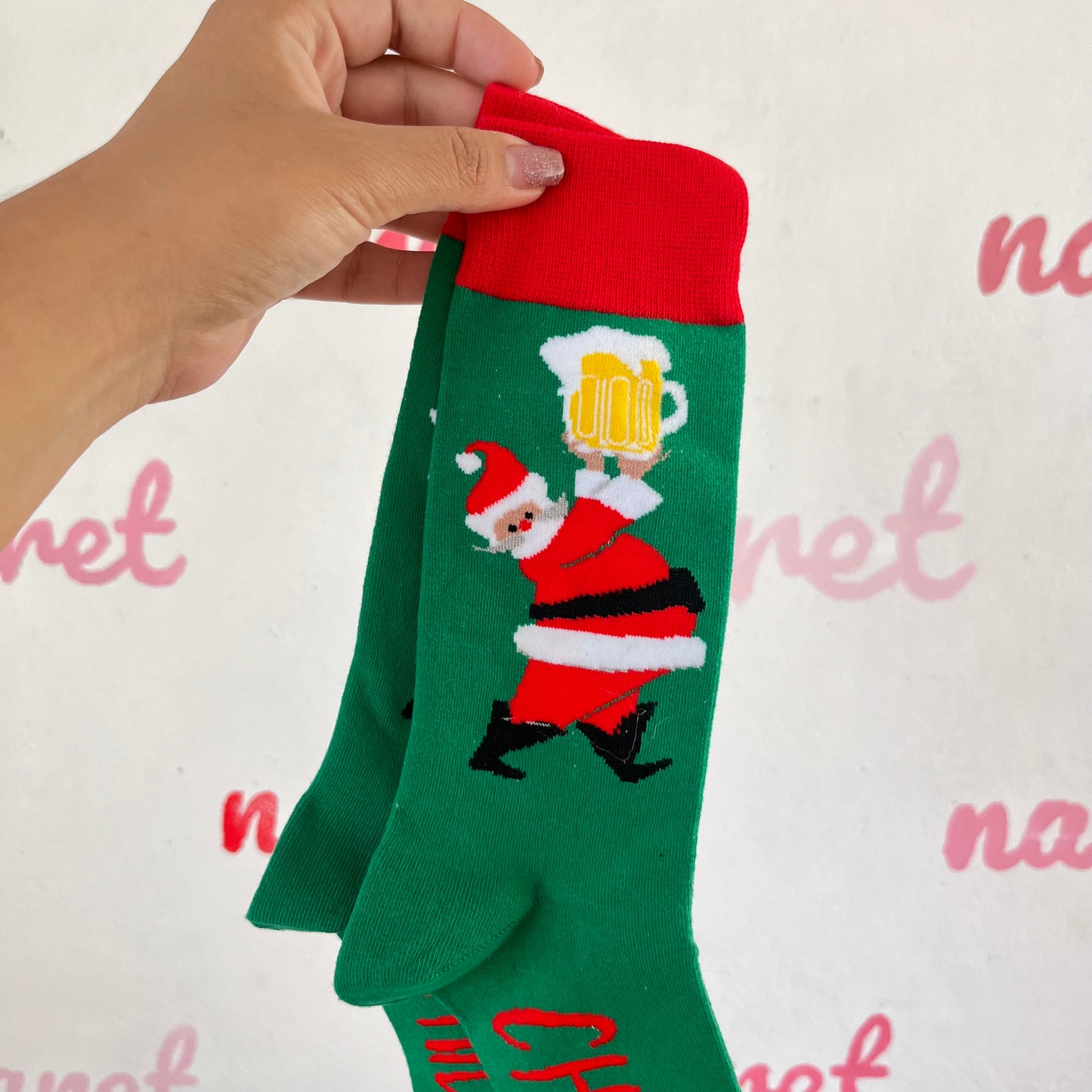 Calcetas Santa Claus y Cerveza