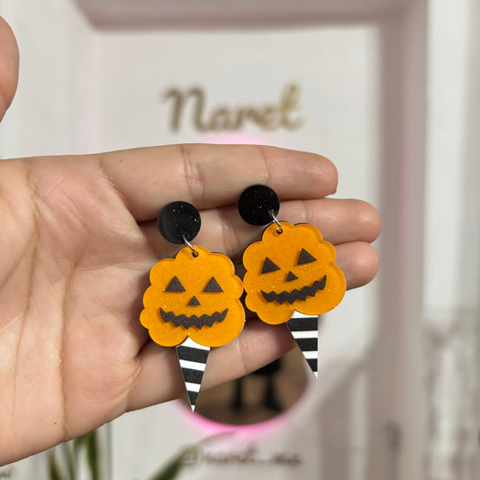 Aretes Algodon de Azucar Halloween Acrílico