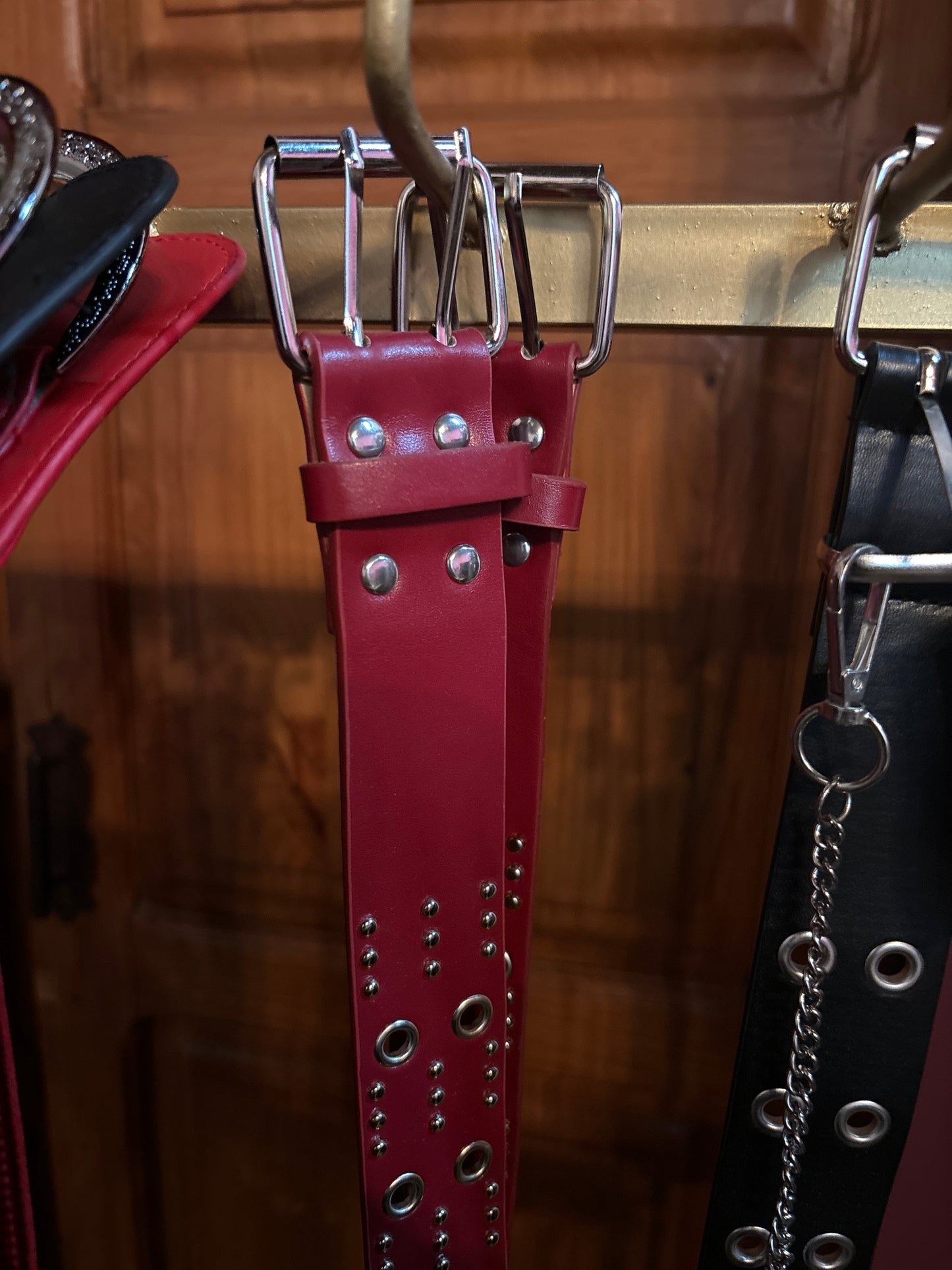 Cinturón Double Holes Vino