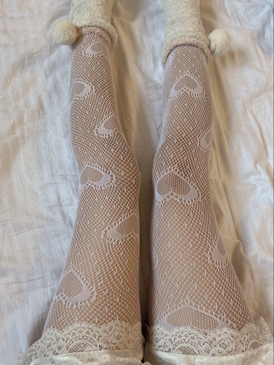 Pantimedias Red Corazones con Puntitos Blancas