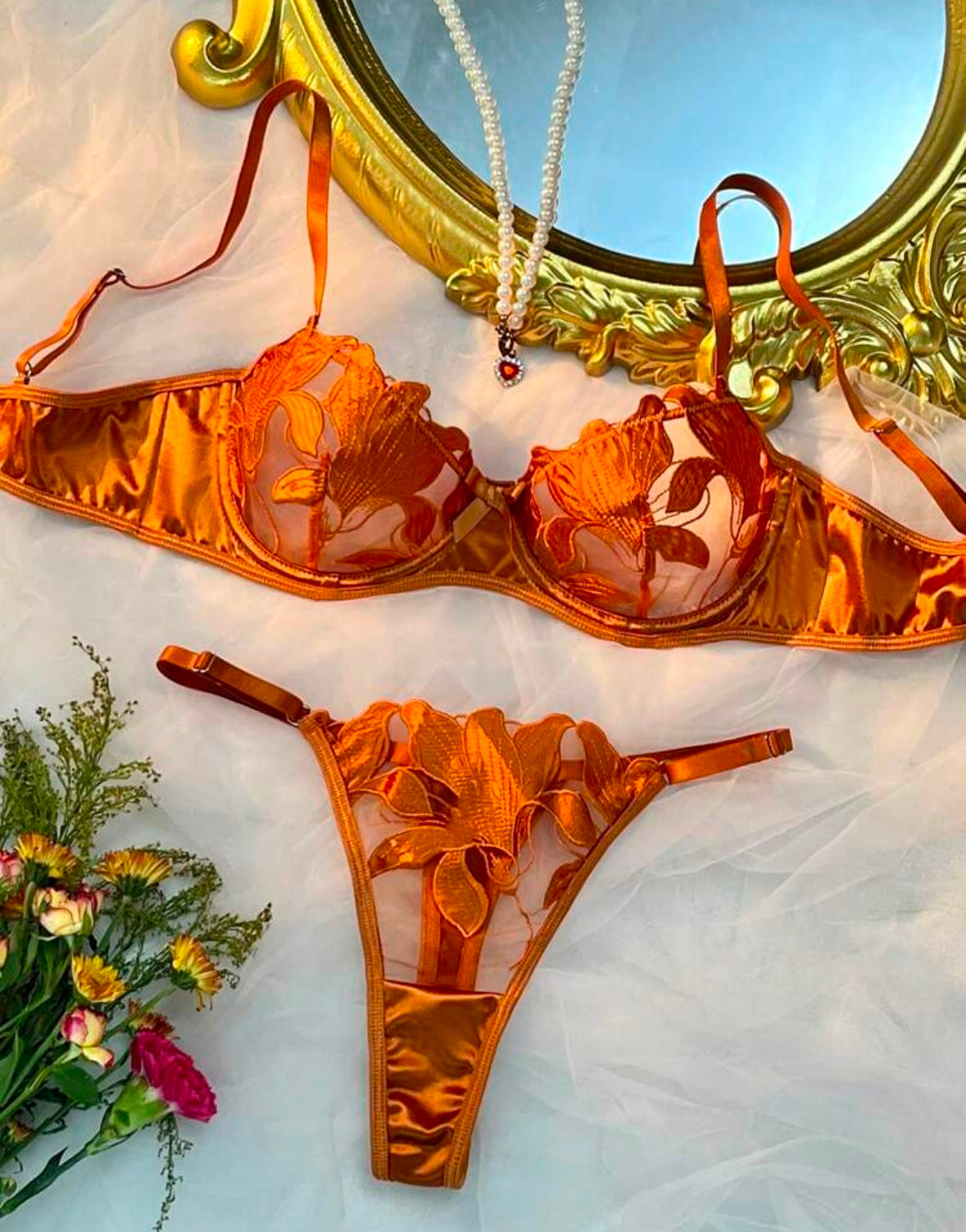 Lencería Wendy Naranja