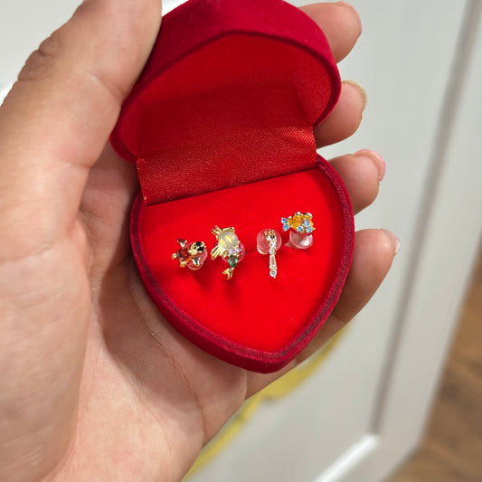Set Aretes Princesas