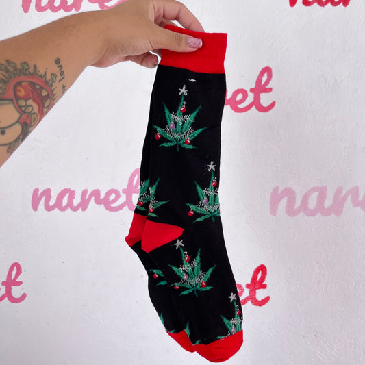 Calcetas Weed Navidad