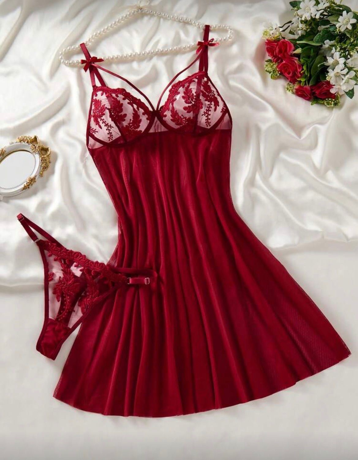 Babydoll Narda Vino