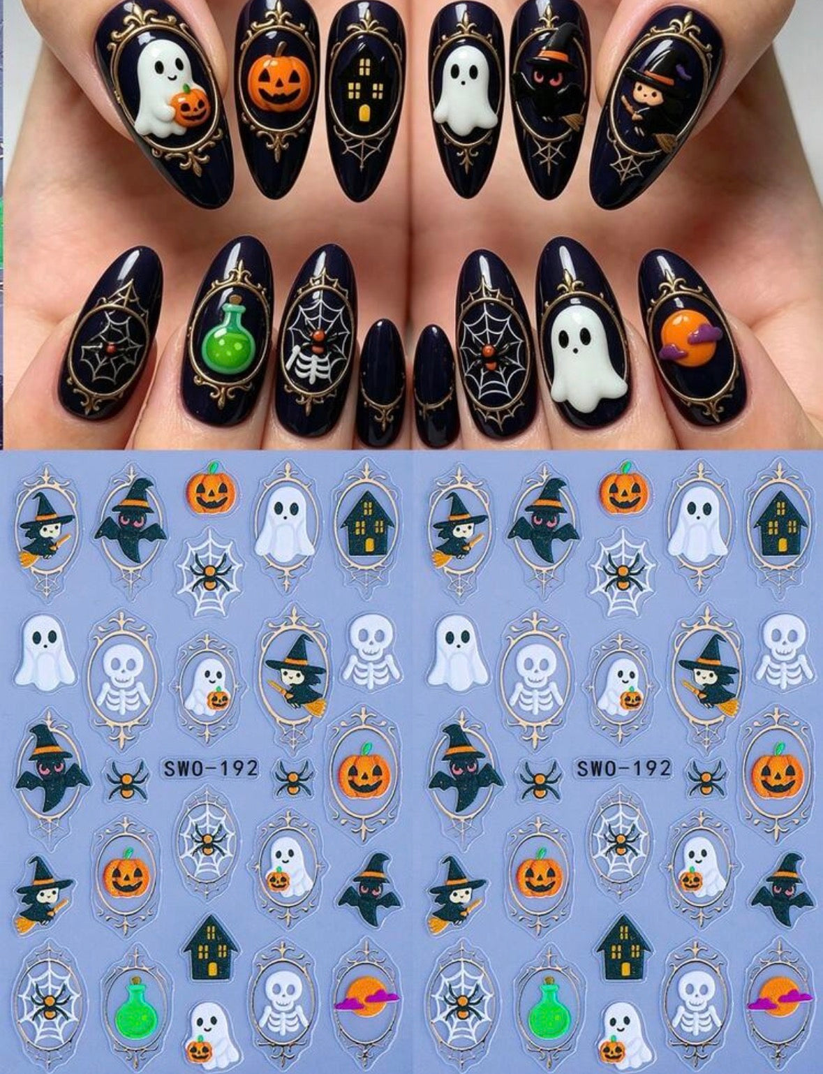 Stickers Uñas Marcos Halloween