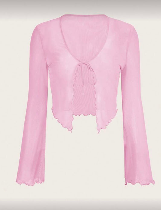Top Mesh Butterfly Rosa
