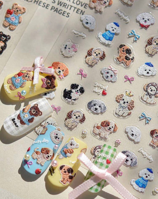 Stickers Uñas Perritos