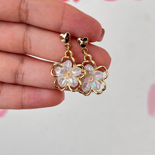 Aretes Flor Nacarada