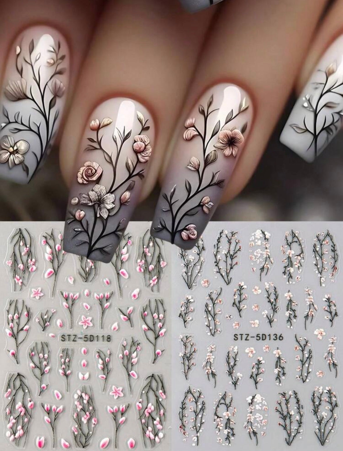 Stickers Uñas Flores Blossom