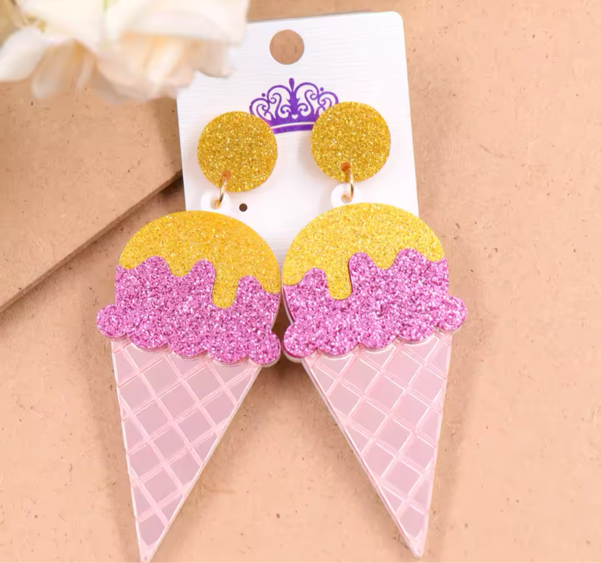 Aretes Helado Acrilico