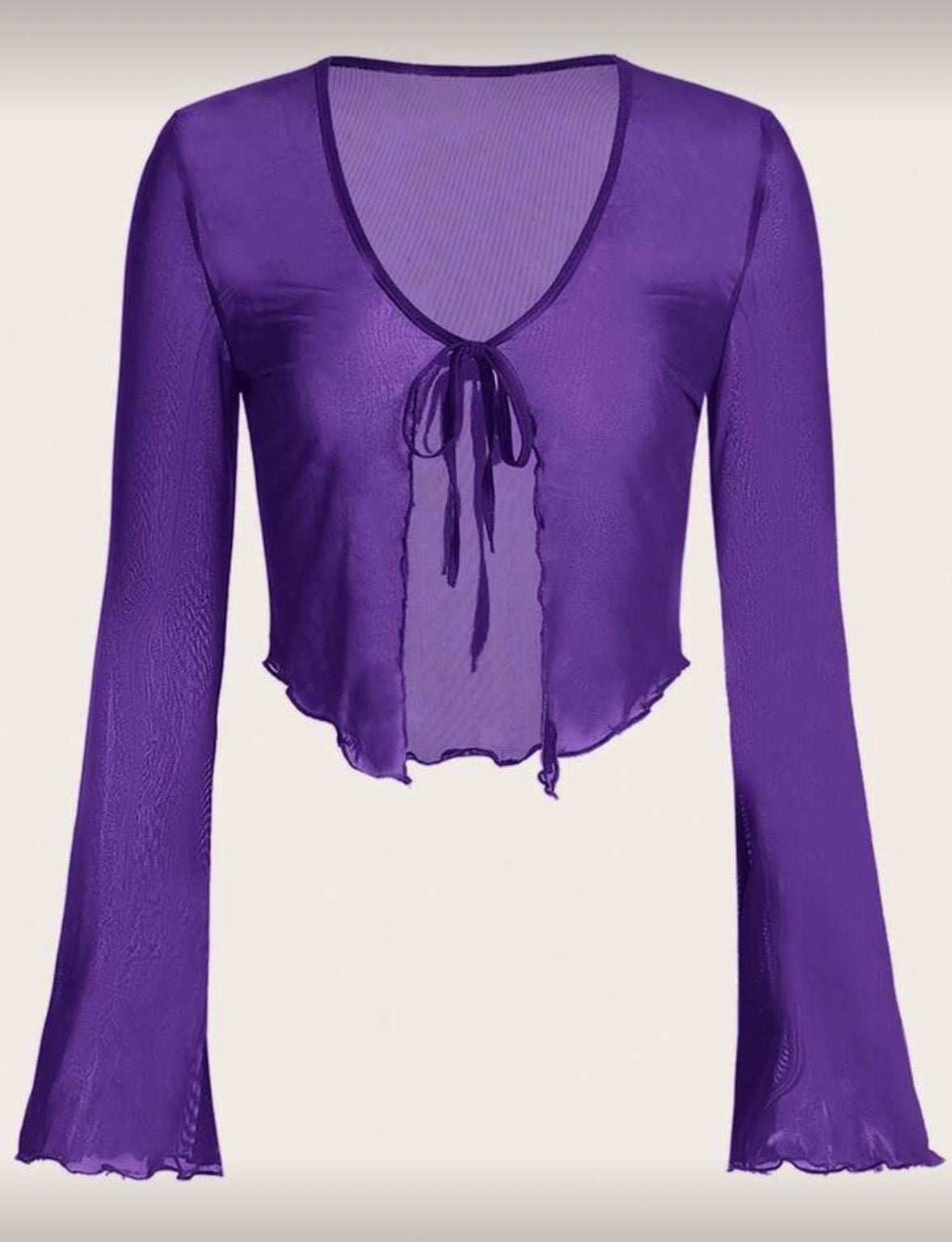 Top Mesh Butterfly Morado