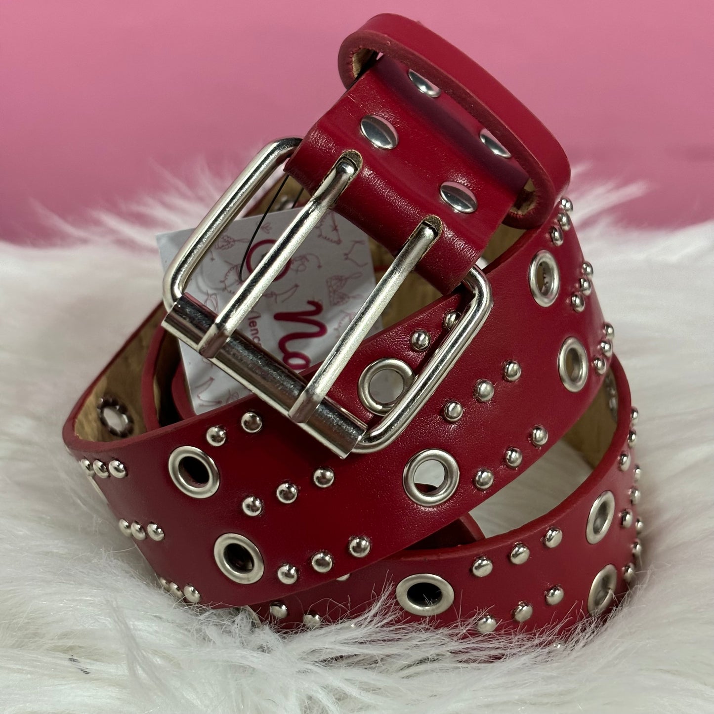 Cinturón Double Holes Vino
