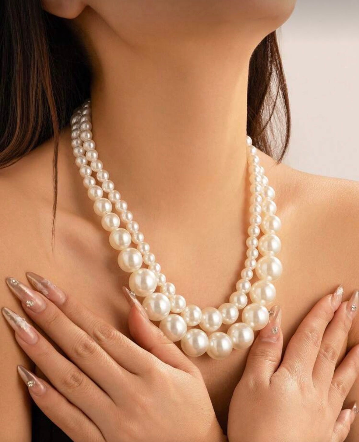 Collar Perlas Doble