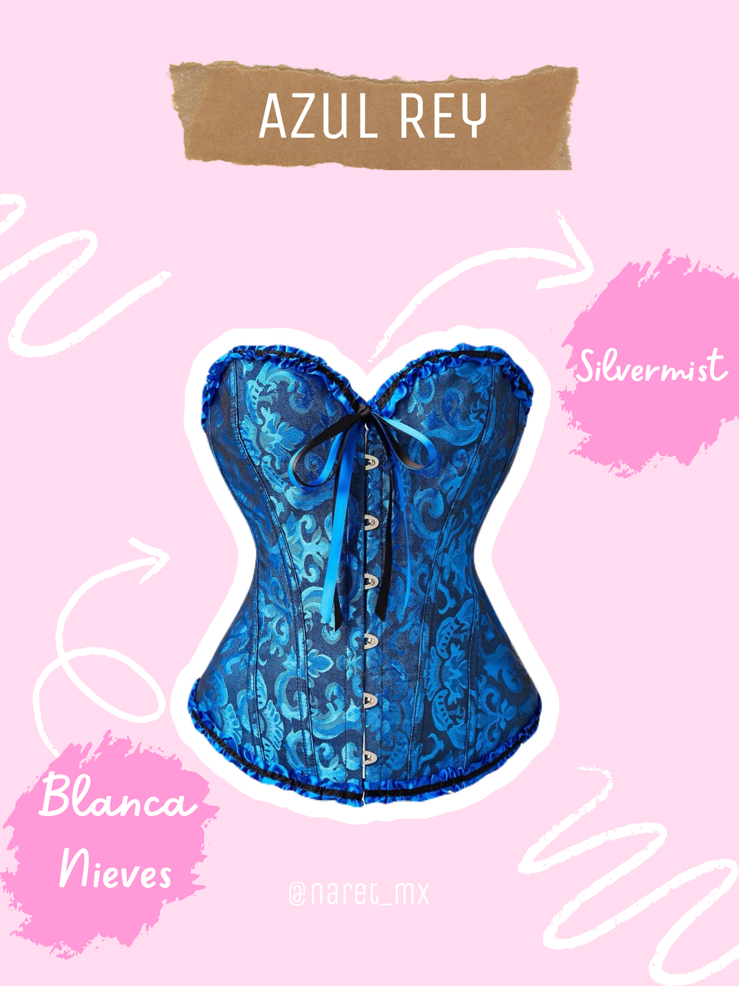 Corset Palacio Azul Rey