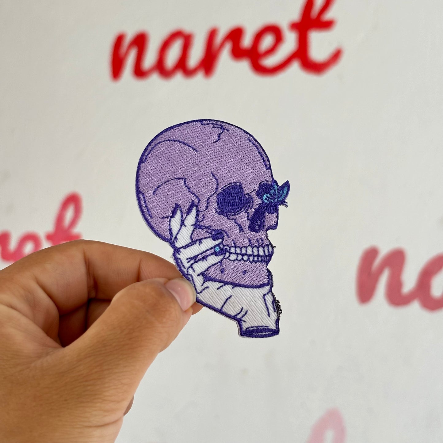 Parche Cráneo Morado