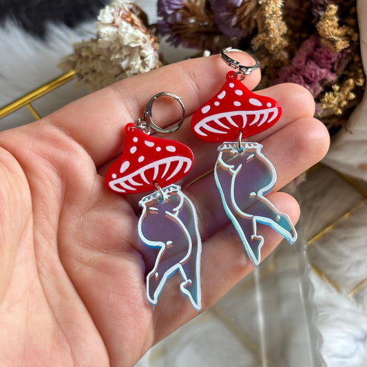 Aretes Honguitos Acrílico