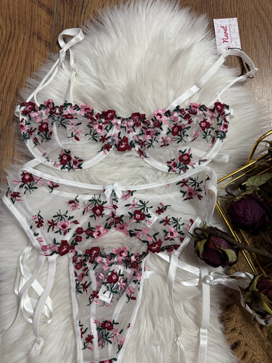 Lencería Sonia Blanca Liguero