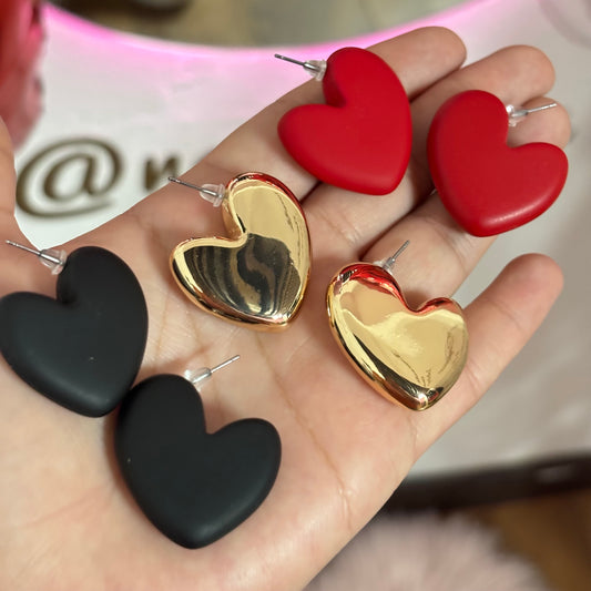 Aretes Corazón Gota