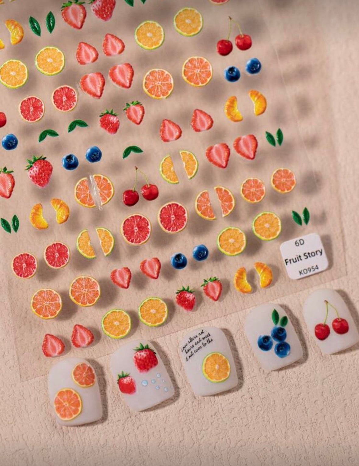 Stickers Uñas Frutas