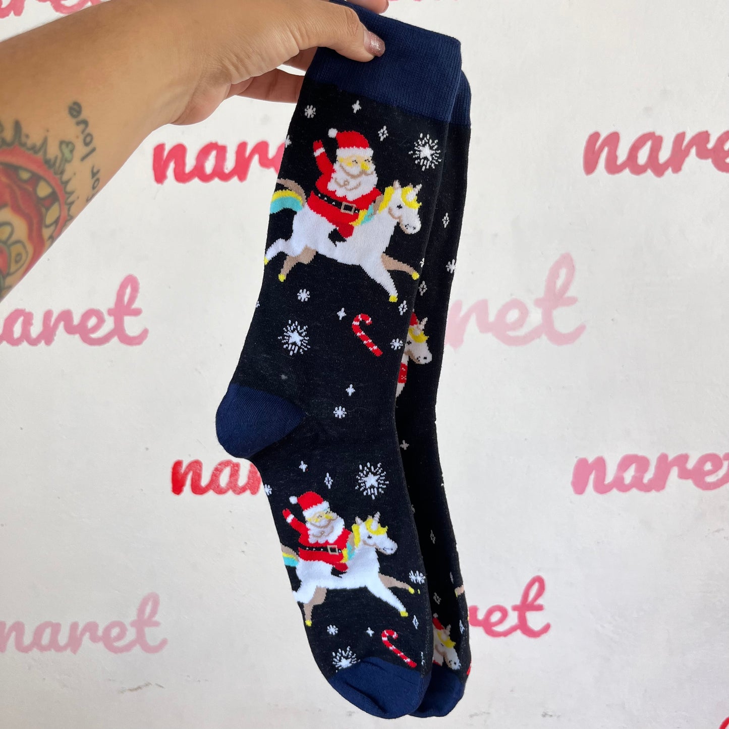 Calcetas Santa Claus Unicornio