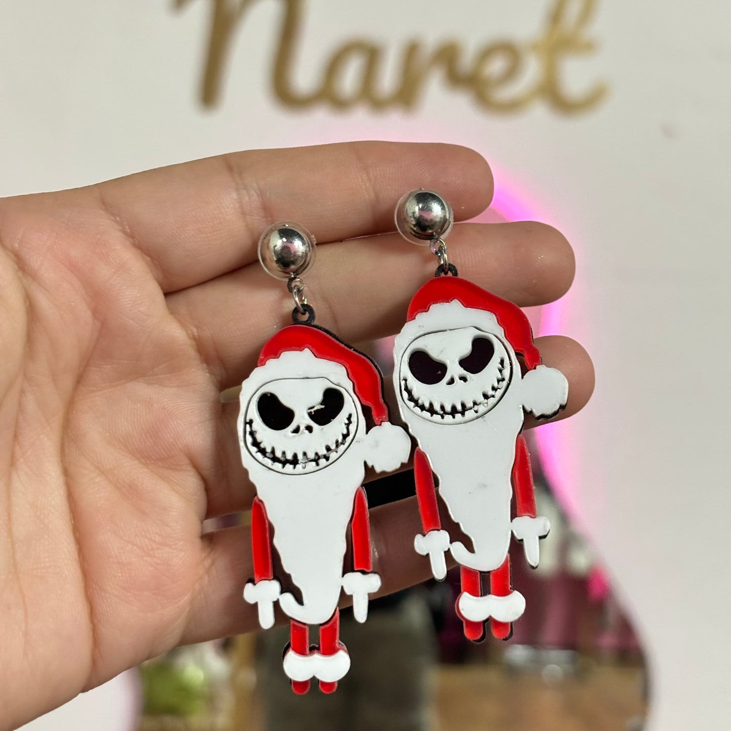 Aretes Jack Santa Claus Acrilico