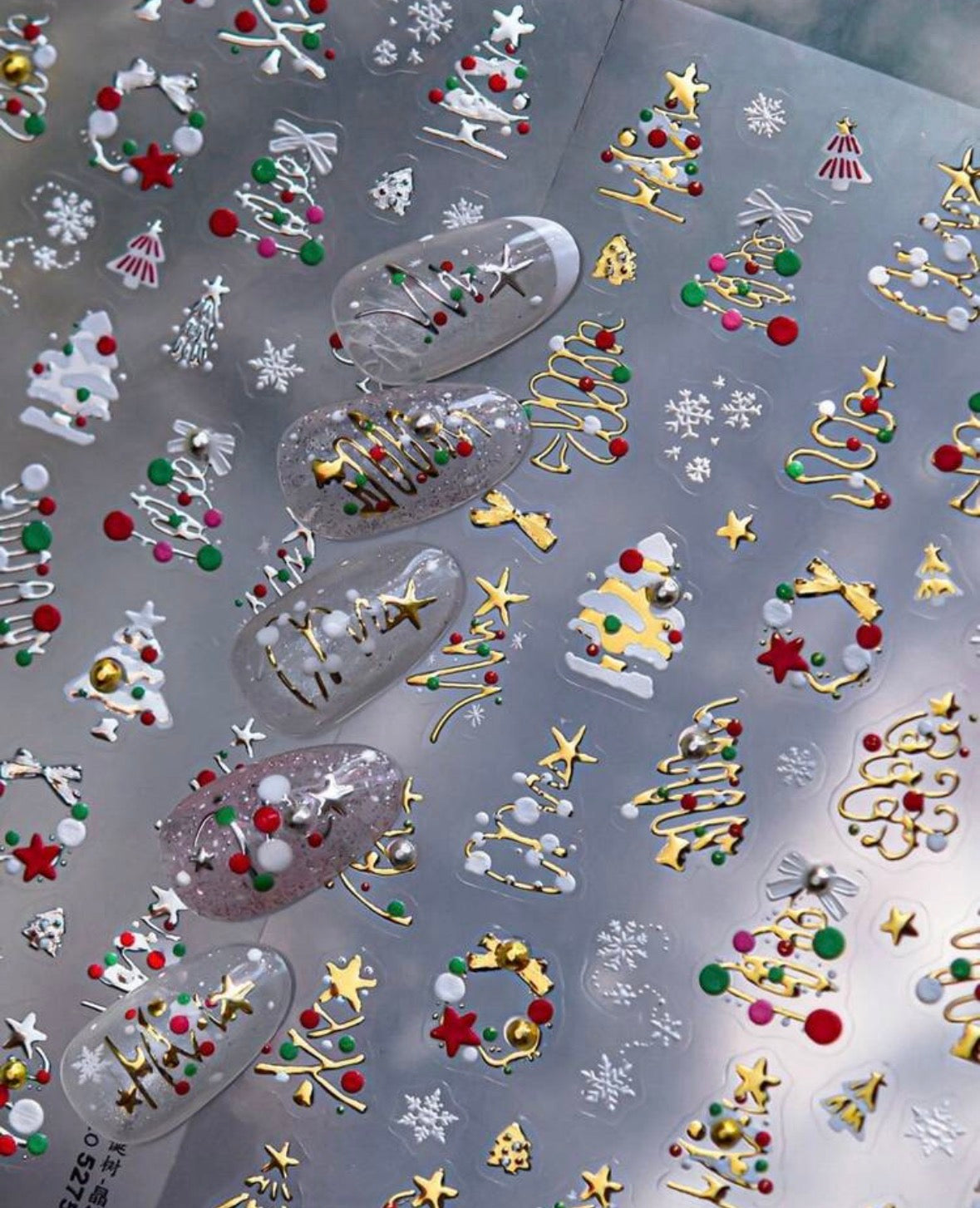 Stickers Uñas Navidad