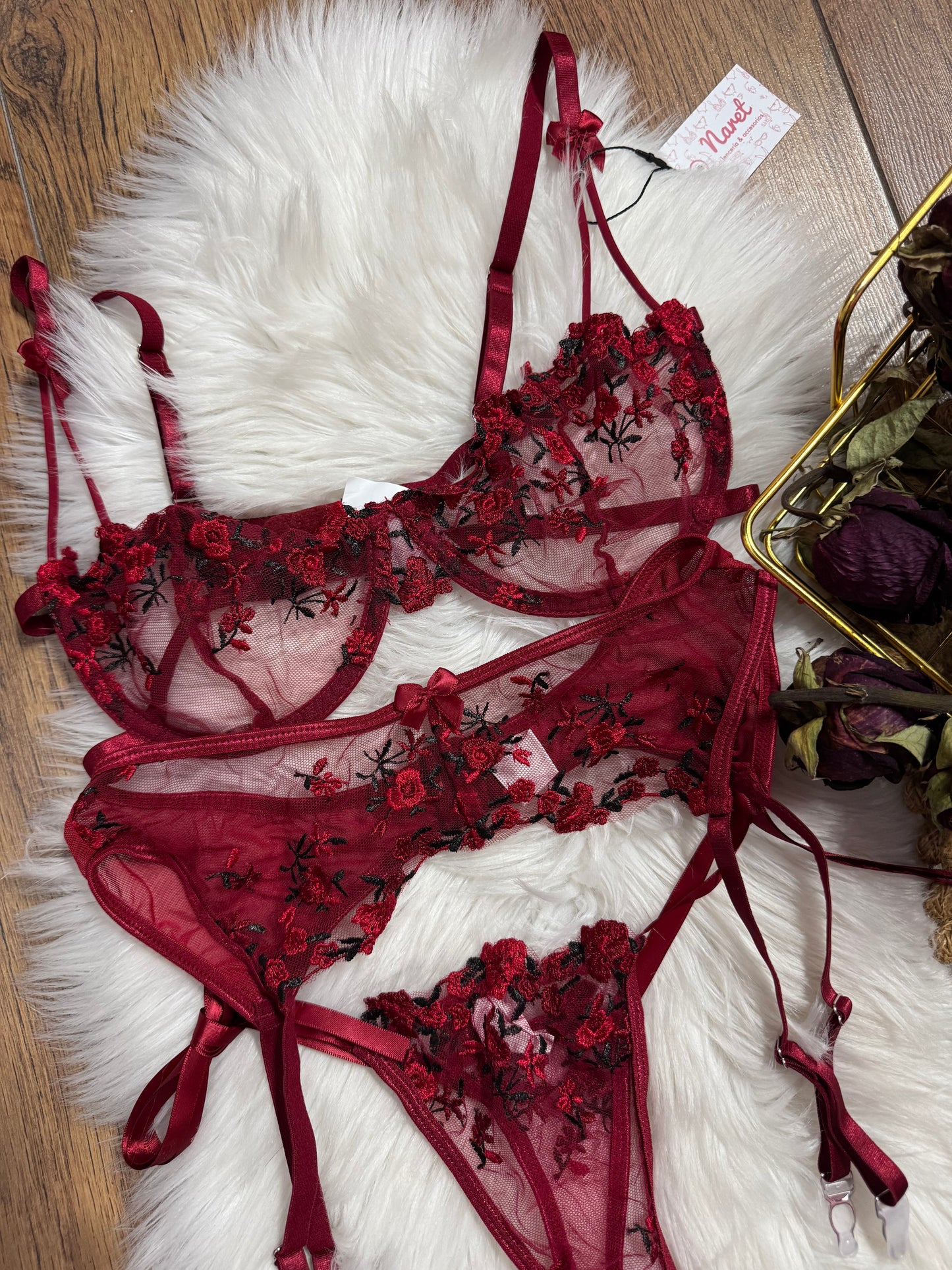 Lencería Eva Listones Liguero