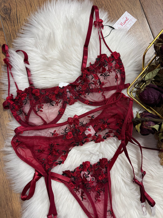 Lencería Eva Listones Liguero