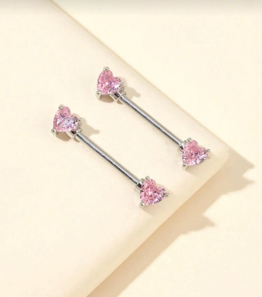 Piercing Nipple Silver Heart