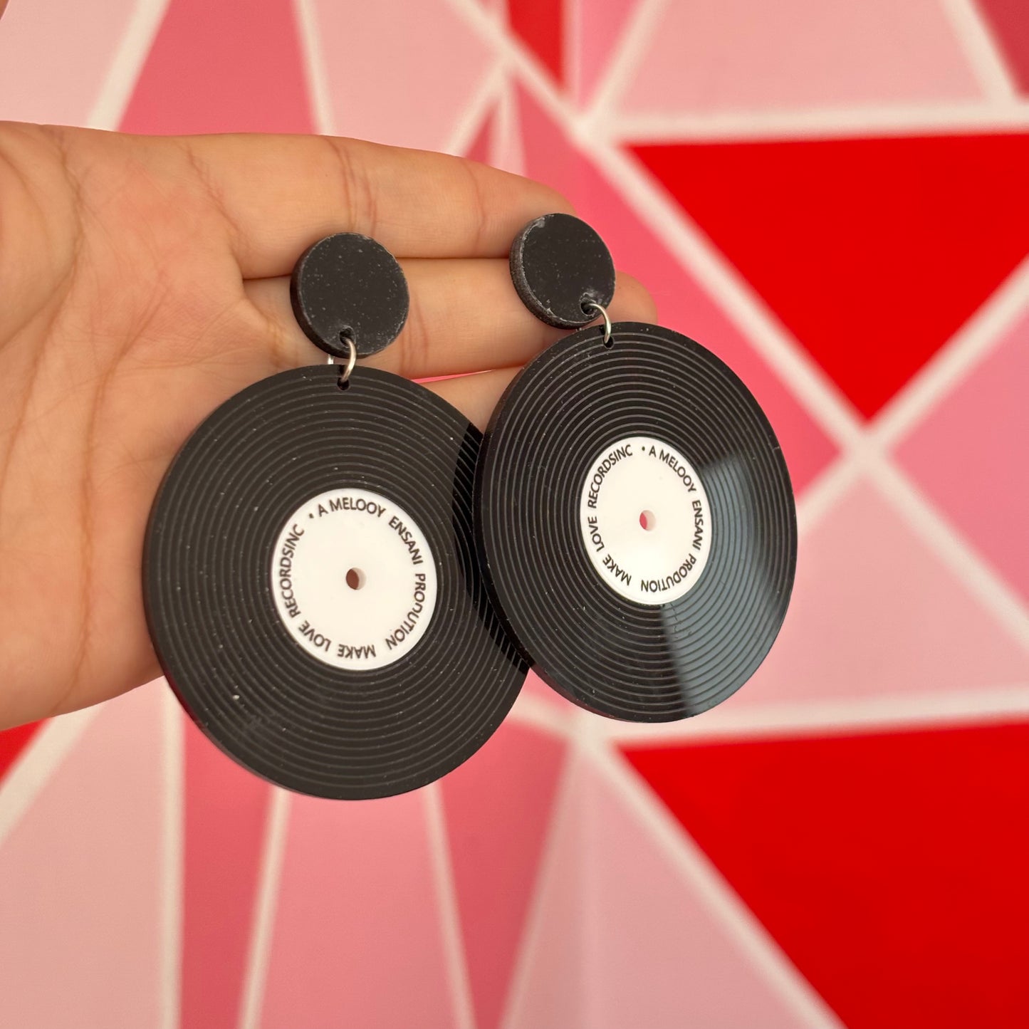 Aretes Disco Vinil Acrilico