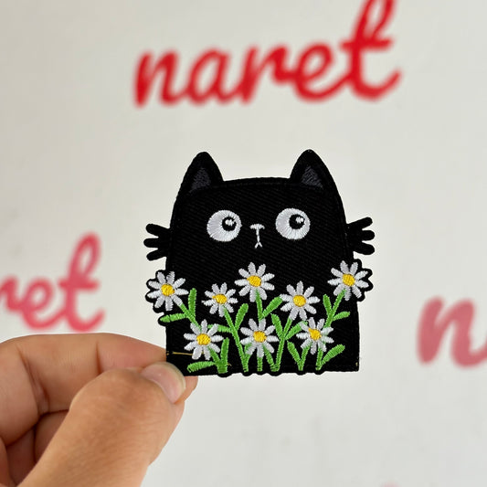 Parche Gatito y Margaritas
