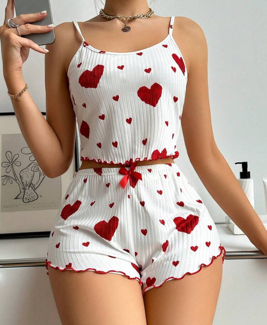 Pijama Blanca Corazones