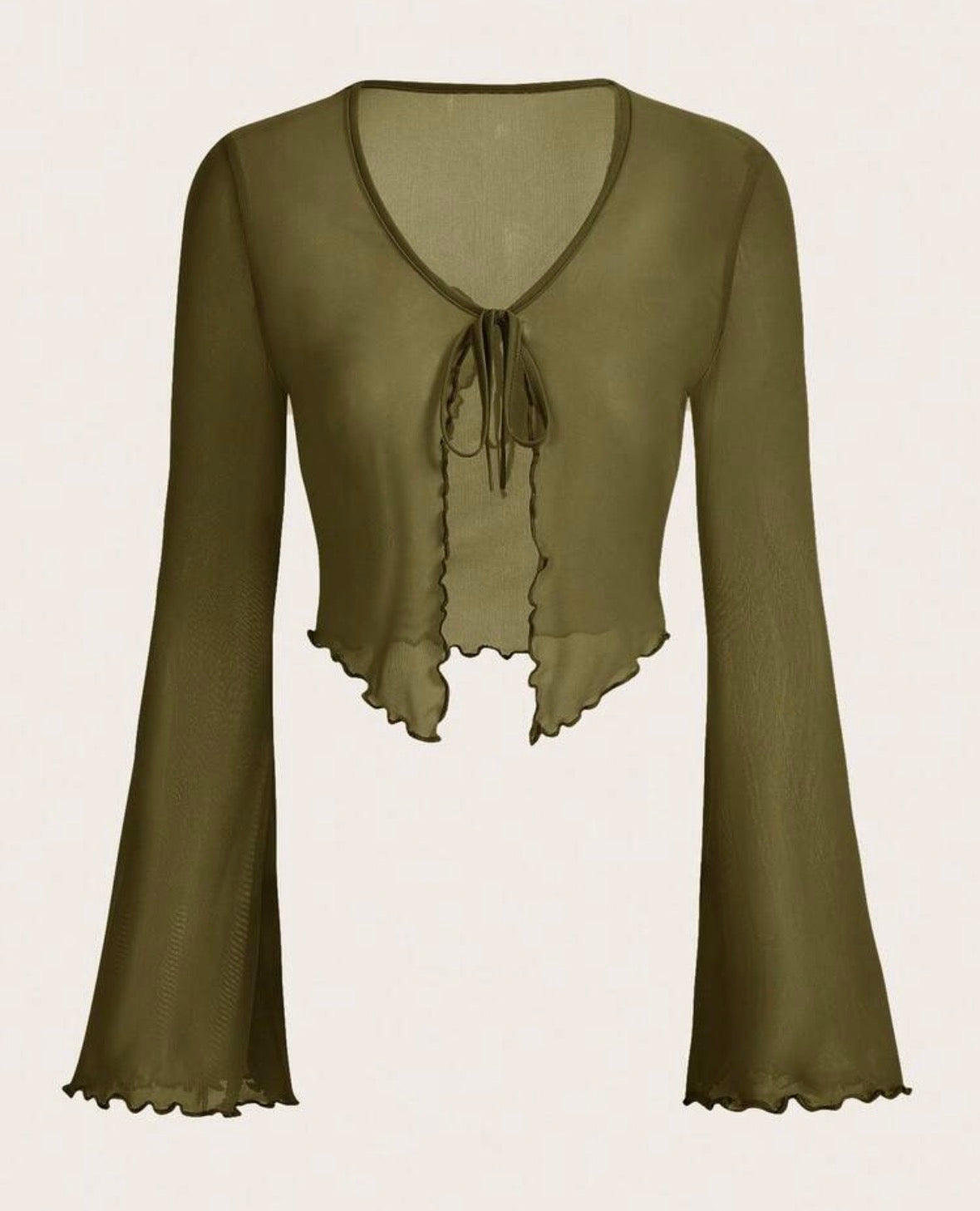 Top Mesh Butterfly Olivo
