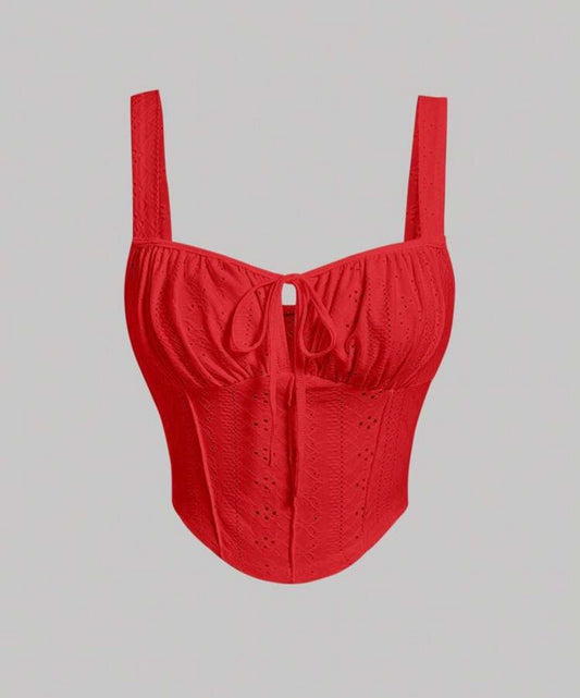 Bustier Campirano Rojo