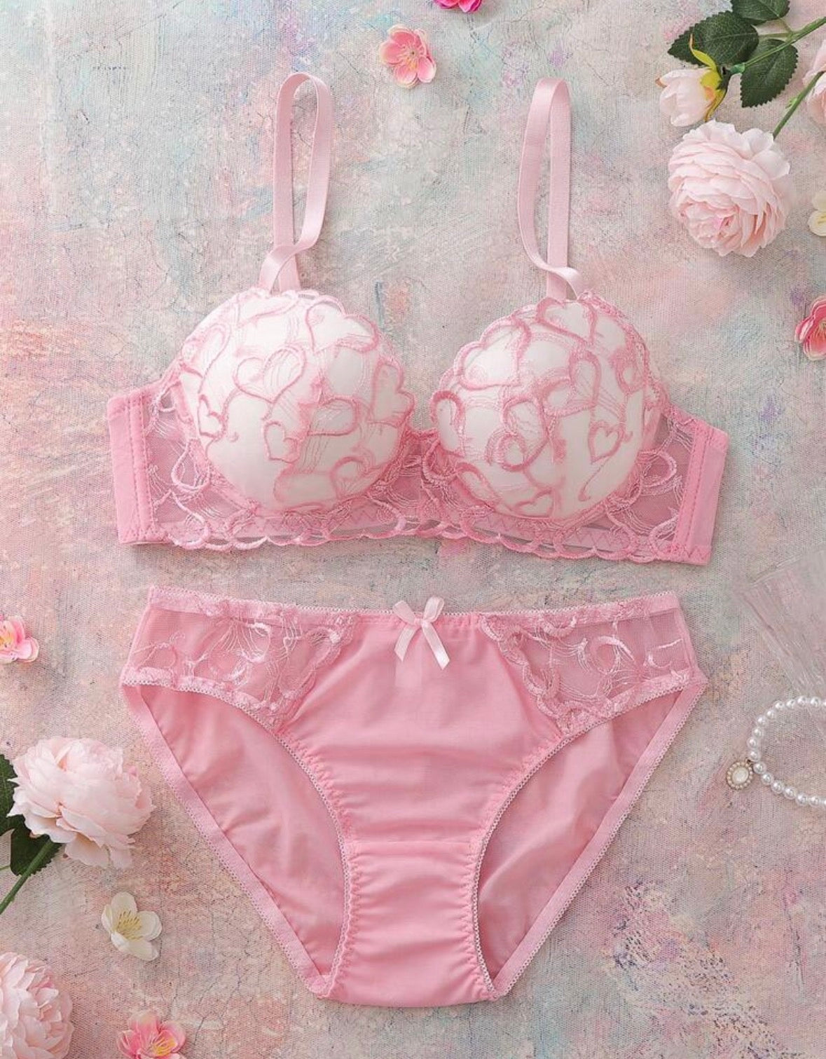 Lencería Push Up Corazones