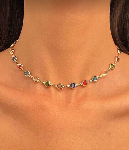 Collar Rainbow Heart