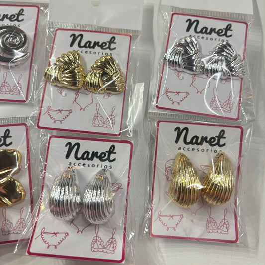 Aretes Gold&Silver