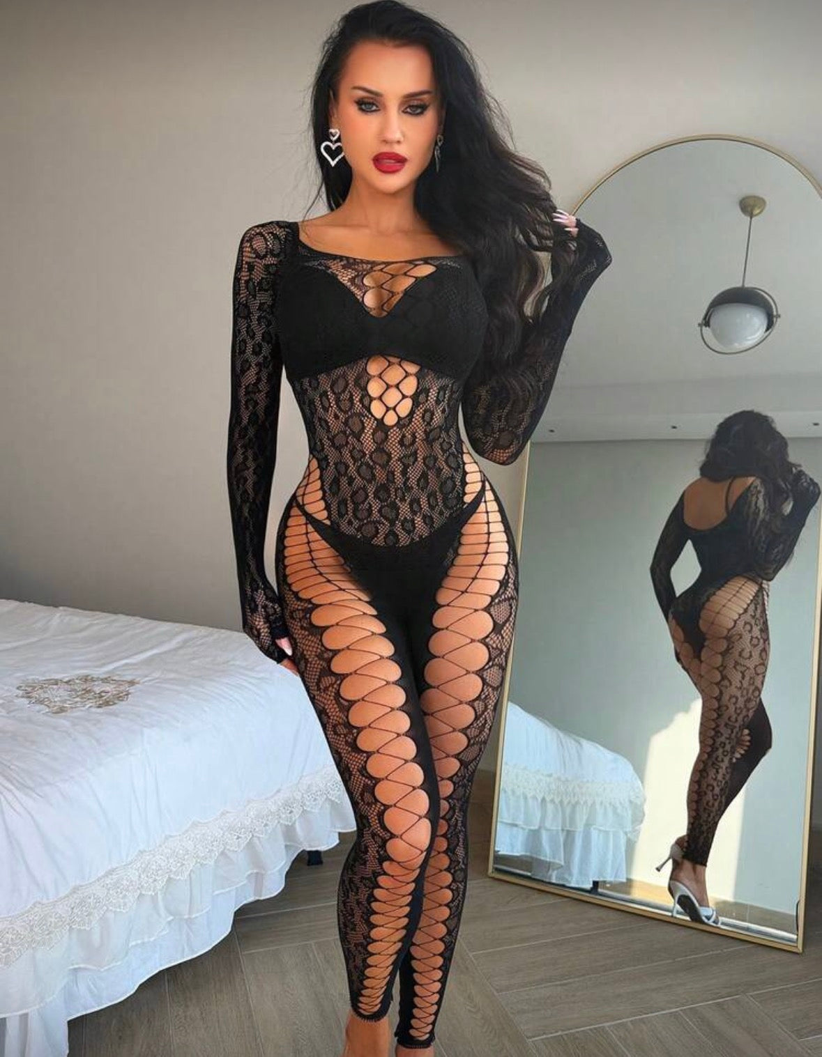 Body Stocking Animal Print Rejilla