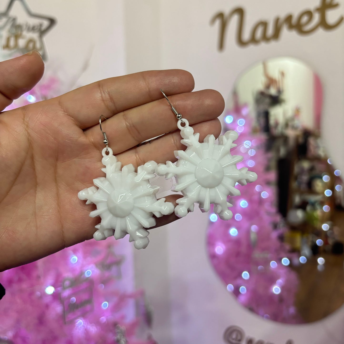 Aretes Navideños con Luz