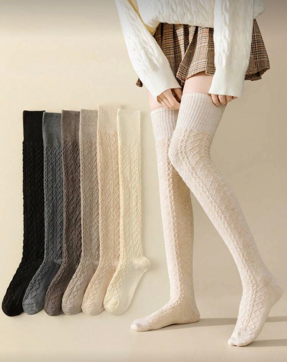 Calcetas Largas Tejidas